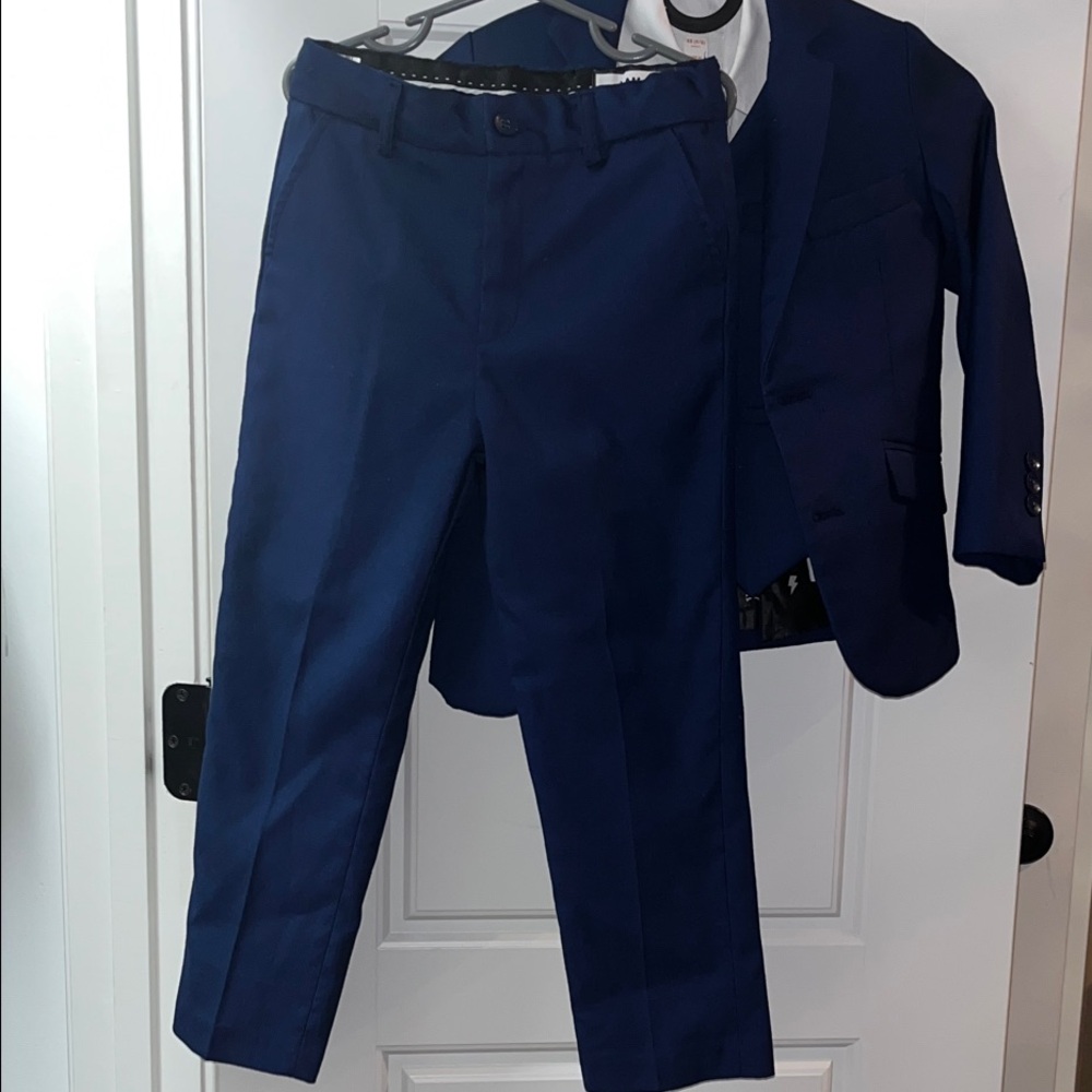 Navy Blue Boys' Formal 3-Piece Matching Set - Black n Blanco